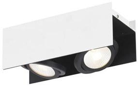 Φωτιστικό Οροφής-Σποτ 39316 Vidago Led/2 White-Black Eglo Μέταλλο,Αλουμίνιο