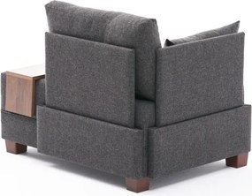 Πολυθρόνα Ανθρακί Αριστερή FLY 75x100x80