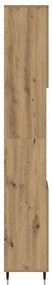 vidaXL Ντουλάπι μπάνιου Δρυς τεχνίτης 30x30x190 cm Κατασκευασμένο ξύλο