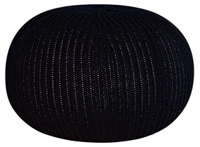Πουφ Σκαμπό ArteLibre GULRU Αποσπώμενο Κάλυμμα Μαύρο Πλεκτό 50x50x35cm