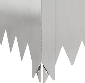 vidaXL Περίγραμμα γκαζόν 4 τμχ. 100 x 100 x 20 cm Ατσάλι Ασημί