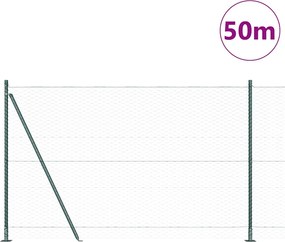 vidaXL Εξωτερική Εξαγωνική Περίφραξη με Σκυρόδετη Βάση 50 x 1,4 μ
