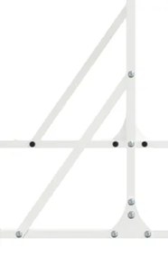 vidaXL Προσωπική Οθόνη Λευκή 100x50x180 εκ. από Ατσάλι