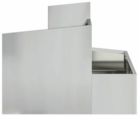 vidaXL Γλάστρα Κήπου Ασημί 60 x 60 x 50 εκ Γαλβανισμένος χάλυβας