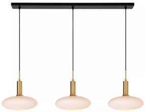Φωτιστικό Κρεμαστό Lucide 25413-03-02 SINGALA Χρυσό Χρώμα (Gold Coloured)|Λευκό (White)