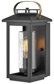 Φανάρι Απλίκα Φωτιστικό Τοίχου 1xE27 IP44 35cm Atwater Quintiesse Elstead Lighting QN-ATWATER-S-BK Μαύρο