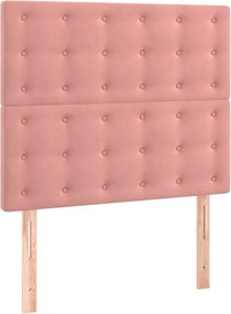 vidaXL Κεφαλάρι Ροζ Βελούδινο 100x5x118/128 εκ.