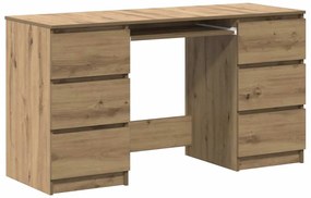 vidaXL Γραφείο Τεχνίτης Δρυς 140 x 50 x 77 εκ. από Μοριοσανίδα
