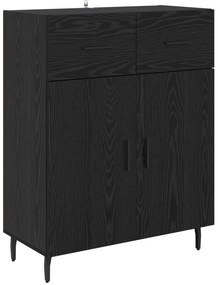 vidaXL Highboard με συρτάρι 2 pcs Μαύρη Οξυά Επεξεργασμένο ξύλο
