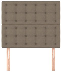 vidaXL Κεφαλάρια Κρεβατιού 2 τεμ. Taupe 80 x 5 x 78/88 εκ. Υφασμάτινο
