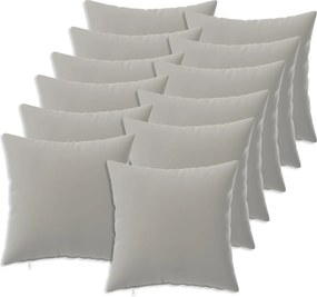 vidaXL Κάλυμμα Μαξιλαριού 12 pcs HEERLEN Γκρι 45 x 45 cm Πολυεστέρας