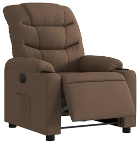 vidaXL Πολυθρόνα Ανακλινόμενη Ηλεκτρική Καφέ Υφασμάτινη