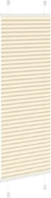 vidaXL Πλισέ περσίδα Κρέμα 50x100 cm Πλάτος υφάσματος 49,4 cm