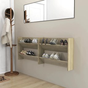 vidaXL Παπουτσοθήκες 2 τεμ. Sonoma Δρυς 80 x 18 x 60 εκ. Μοριοσανίδα
