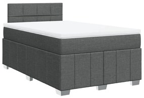 ΚΡΕΒΑΤΙ BOXSPRING ΜΕ ΣΤΡΩΜΑ ΣΚΟΥΡΟ ΓΚΡΙ 120X190 ΕΚ ΥΦΑΣΜΑΤΙΝΟ 3287008