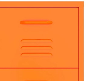 vidaXL Συρταριέρα Πορτοκαλί 80 x 35 x 101,5 εκ. από Ατσάλι