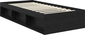 vidaXL Σκελετός Κρεβατιού Μαύρη Δρυς 100 x 200 cm Επεξεργασμένο Ξύλο