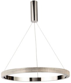 Φωτιστικό Οροφής 77-8163 Led 60cm Amarylis Chrome Homelighting Crystal, Metal