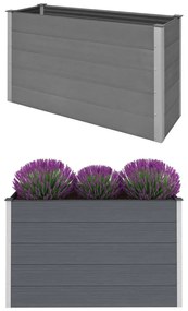 vidaXL Ζαρντινιέρα Υπερυψωμένη Γκρι 150 x 50 x 91 εκ. από WPC