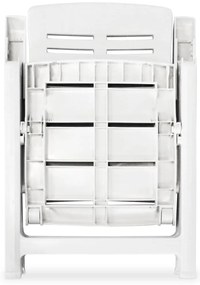 vidaXL Σετ Τραπεζαρίας Εξωτερικού Χώρου 7 Τεμαχίων Λευκό Πλαστικό