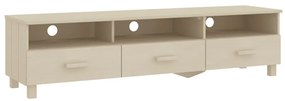 vidaXL Έπιπλο Τηλεόρασης HAMAR Μελί 158x40x40 εκ. Μασίφ Ξύλο Πεύκου