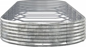 vidaXL Ζαρντινιέρα Ασημί 450x140x36 εκ. Γαλβανισμένος χάλυβας