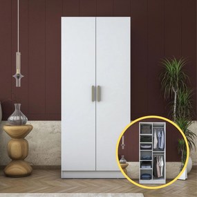 Ντουλάπα Λευκό BREBIRO 90x57.5x210