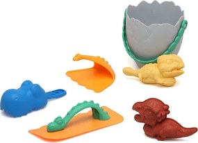 Σετ Κουβαδάκια Παραλίας Kiokids Jurasic Γκρι 6τμχ. 18+M