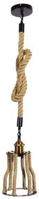 Φωτιστικό Οροφής Lantern 01186 Black GloboStar Rope, Metal