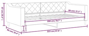 ΚΑΝΑΠΕΣ ΚΡΕΒΑΤΙ ΑΝΟΙΧΤΟ ΓΚΡΙ 80 X 200 ΕΚ. ΥΦΑΣΜΑΤΙΝΟΣ 354156