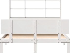 vidaXL Κρεβάτι Βιβλιοθήκη Χωρίς Στρώμα 140x200 εκ Μασίφ Ξύλο Πεύκο