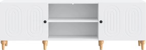 vidaXL Ντουλάπι TV Λευκό 150 x 31 x 50 εκ. Επεξεργασμένο Ξύλο