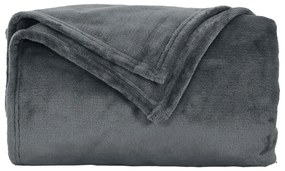 vidaXL Κουβέρτα Σκούρο Γκρι 130 x 150 cm Μαλλί