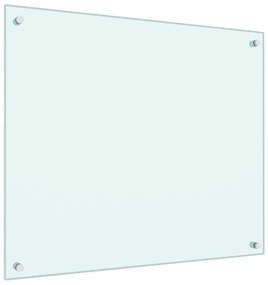 vidaXL Πλάτη Κουζίνας Λευκή 70 x 60 εκ. από Ψημένο Γυαλί