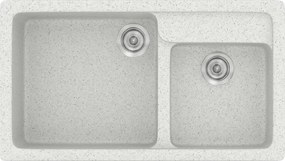 Sanitec Classic 317 (90×51) - Γρανιτένιος νεροχύτης - Granite WHITE