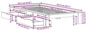 ΣΚΕΛΕΤΟΣ ΚΡΕΒΑΤΙΟΥ ΧΩΡΙΣ ΣΤΡΩΜΑ ΛΕΥΚΟ 100X200 ΕΚ. ΜΑΣΙΦ ΠΕΥΚΟ 3309006