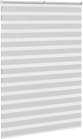 vidaXL Ζέβρα τυφλή Ανοιχτό Γκρι Πλάτος υφάσματος 155,9 εκ. Πολυεστέρας