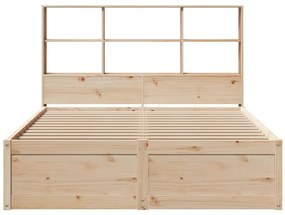 vidaXL Σκελετός Κρεβατιού Χωρίς Στρώμα 150x200 εκ Μασίφ Ξύλο Πεύκου