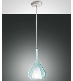 Φωτιστικό Οροφής Lila 3481-40-244 Φ20x35cm 1xE27 40W Transparent Light Blue Fabas Luce