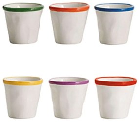 Φλυτζάνια Καφέ Rim (Σετ 6Τμχ) RIM0099 70ml Multi Zafferano Ceramic