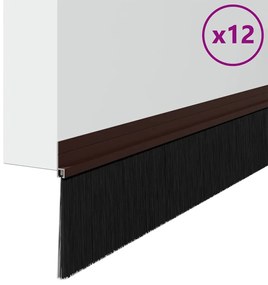 vidaXL Αυτοκόλλητες σφραγίδες πόρτας 12 pcs Καφέ 100 cm
