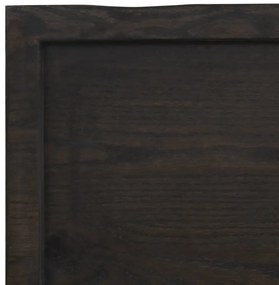 vidaXL Ράφι Τοίχου Σκούρο Καφέ 140x30x(2-6) εκ. Επεξ. Μασίφ Ξύλο Δρυός