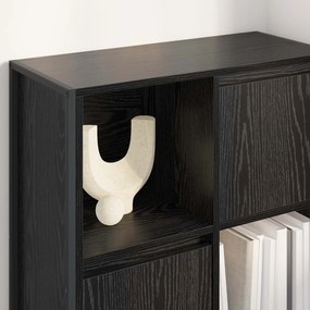 VidaXL Βιβλιοθήκη 68 x 30 x 108.5 εκ. Επεξεργασμένο Ξύλο Μαύρη Οξυά