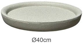 MarHome ΠΙΑΤΟ FIBER CLAY ΜΠΕΖ-ΓΡΑΝΙΤΗ ΣΤΡΟΓΓΥΛΟ ΓΙΑ ΚΑΣΠΩ - Φ40x3.5cm 5/ΚΙΒ 06-23227-5