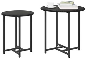 vidaXL Σετ βοηθητικά τραπεζάκια 2 pcs Μαύρη δρυς 50 x 50 x 50 cm