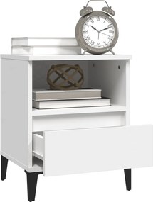 vidaXL Κομοδίνα 2 τεμ. Λευκά 40 x 35 x 50 εκ.