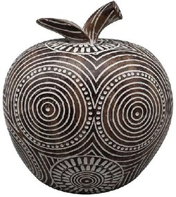 Διακοσμητικό Μήλο FIG228 17cm White-Brown Espiel Polyresin