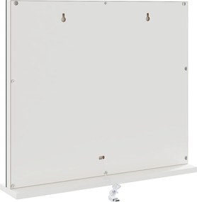 vidaXL Καθρέφτης Vanity LED Λευκό 50 x 10 x 44 εκ Γυαλί και Χάλυβας