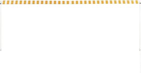 vidaXL Τέντα Συρόμενη Κίτρινο / Λευκό 350 x 150 εκ.