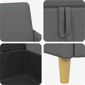 vidaXL Σαλονάκι Σετ Με Αποθηκευτικό Χώρο 2 pcs Σκούρο Γκρι Πολυεστέρας